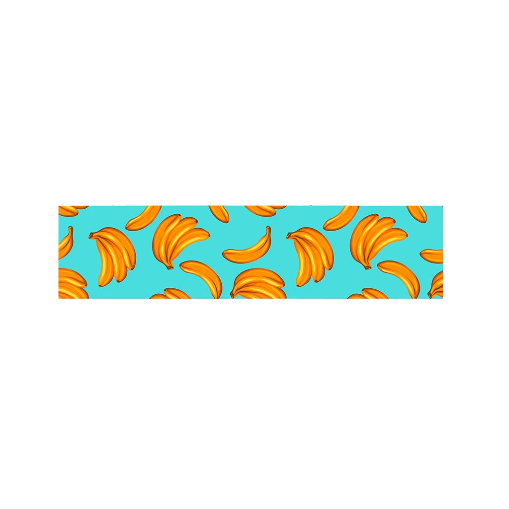 Blue Banana Pattern Print Bed Runner