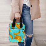 Blue Banana Pattern Print Bible Tote Bag