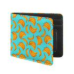 Blue Banana Pattern Print Bifold Wallet