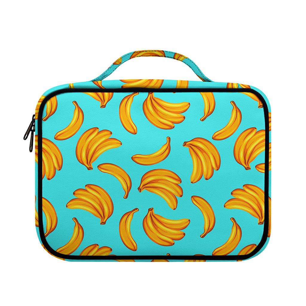 Blue Banana Pattern Print Briefcase Bible Bag