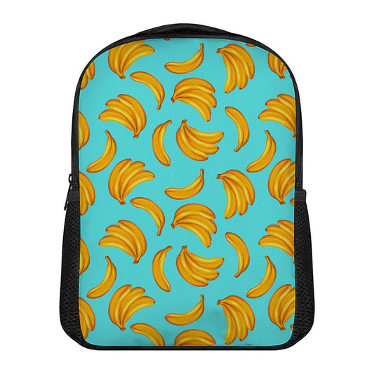 Blue Banana Pattern Print Casual Backpack