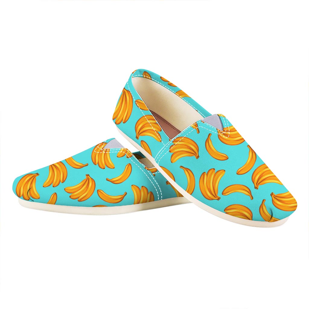 Blue Banana Pattern Print Casual Shoes