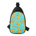 Blue Banana Pattern Print Sling Bag