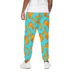 Blue Banana Pattern Print Cotton Pants
