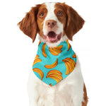Blue Banana Pattern Print Dog Bandana