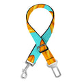 Blue Banana Pattern Print Dog Seat Belt