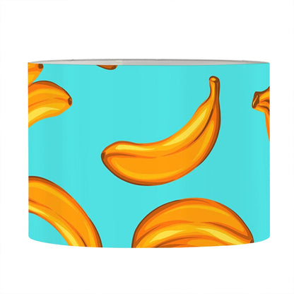 Blue Banana Pattern Print Drum Lamp Shade