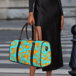Blue Banana Pattern Print Duffle Bag