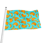 Blue Banana Pattern Print Flag