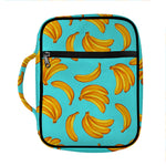 Blue Banana Pattern Print Front Pocket Bible Bag