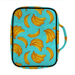 Blue Banana Pattern Print Front Pocket Bible Bag