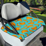 Blue Banana Pattern Print Golf Cart Seat Cover