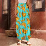 Blue Banana Pattern Print Harem Pants