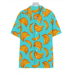 Blue Banana Pattern Print Hawaiian Shirt