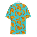 Blue Banana Pattern Print Hawaiian Shirt