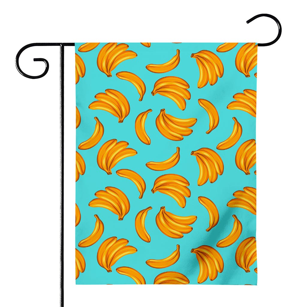 Blue Banana Pattern Print House Flag