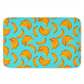 Blue Banana Pattern Print Indoor Door Mat
