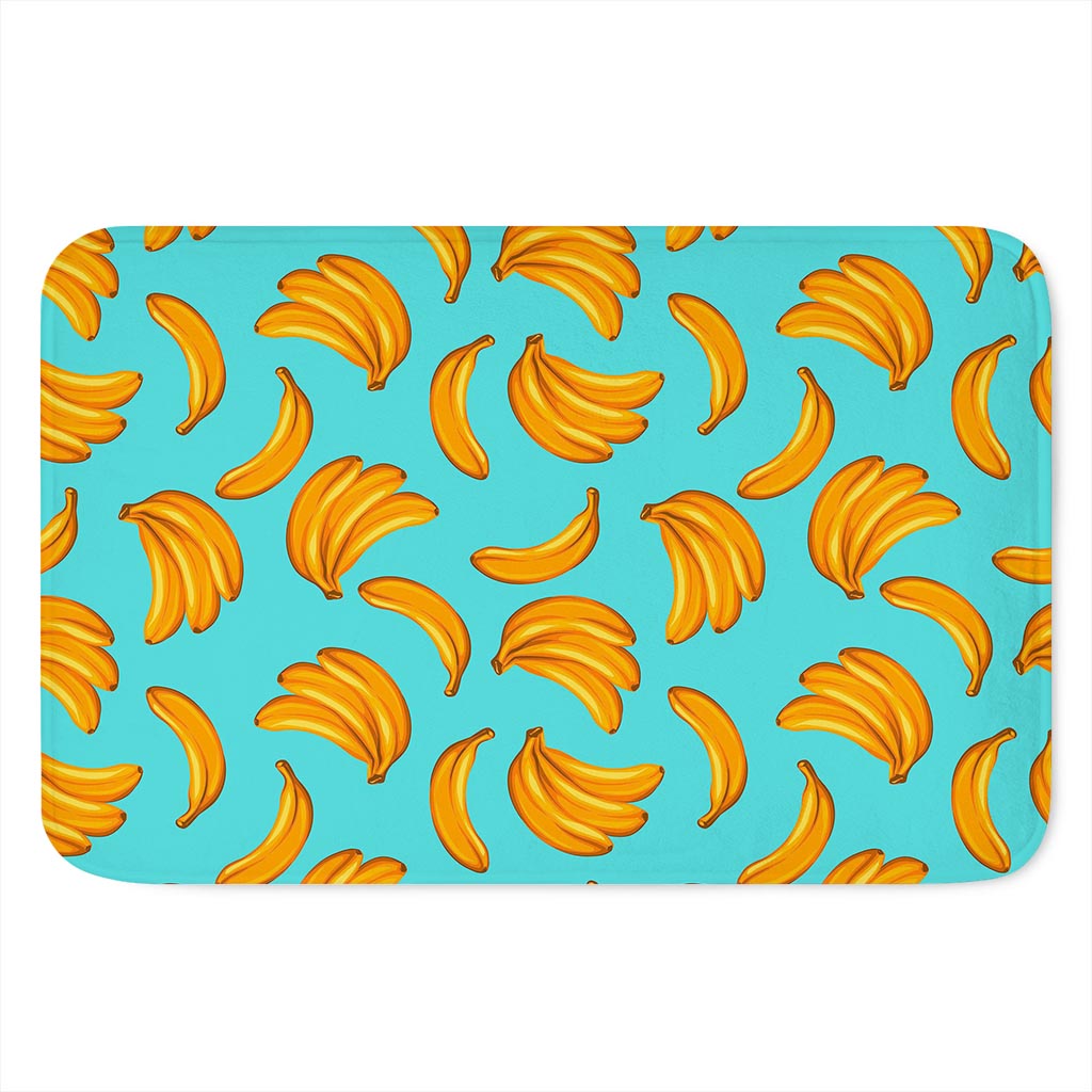 Blue Banana Pattern Print Indoor Door Mat