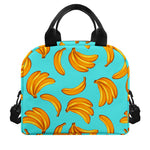 Blue Banana Pattern Print Insulated Lunch Bag