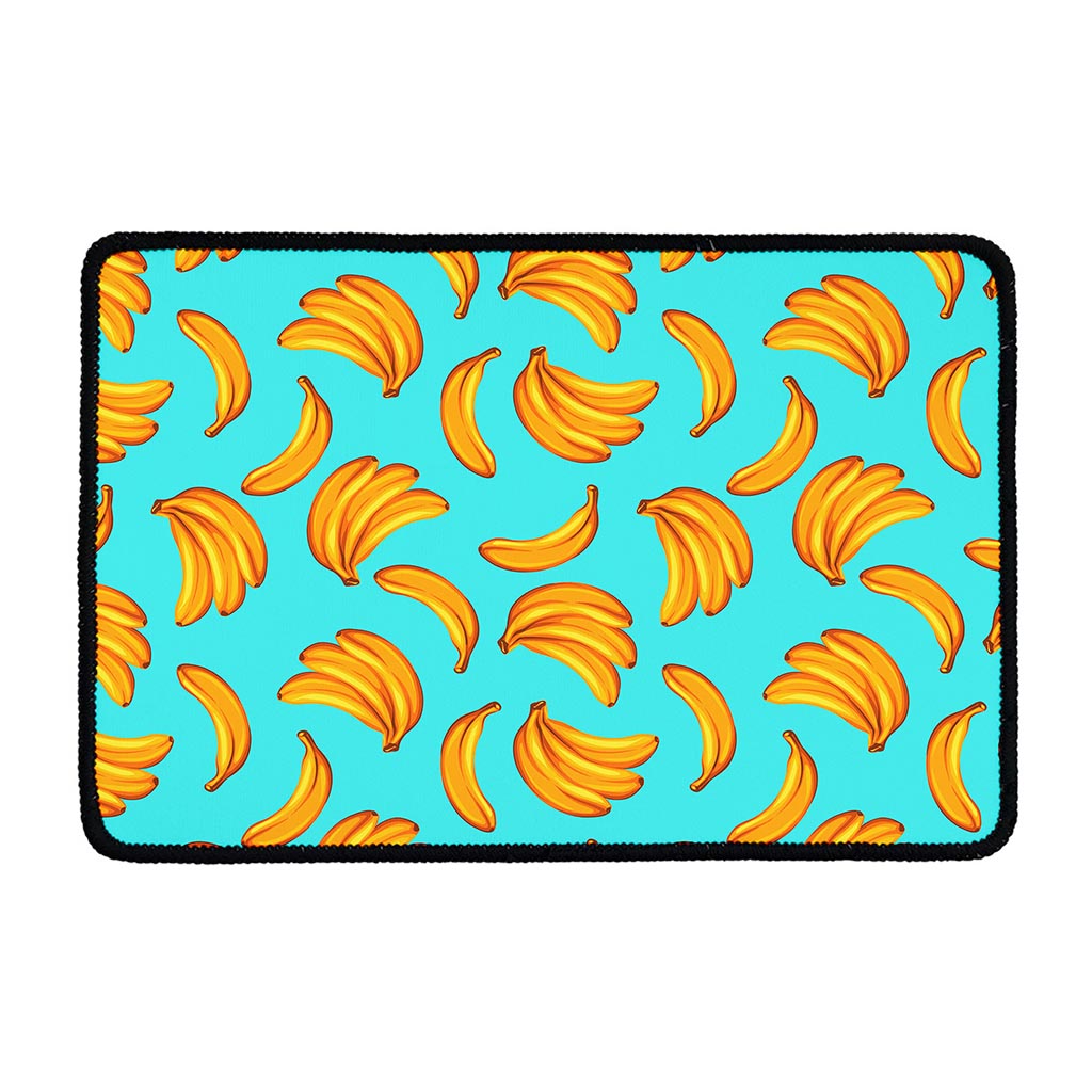 Blue Banana Pattern Print Kitchen Mat