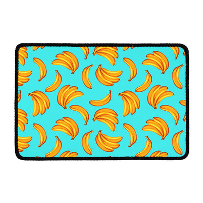 Blue Banana Pattern Print Kitchen Mat