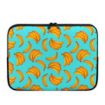 Blue Banana Pattern Print Laptop Sleeve