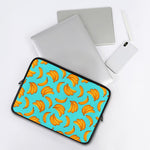Blue Banana Pattern Print Laptop Sleeve