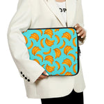 Blue Banana Pattern Print Laptop Sleeve