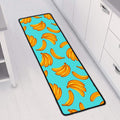 Blue Banana Pattern Print Long Kitchen Mat