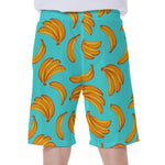Blue Banana Pattern Print Men's Beach Shorts