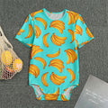 Blue Banana Pattern Print Men's Bodysuit