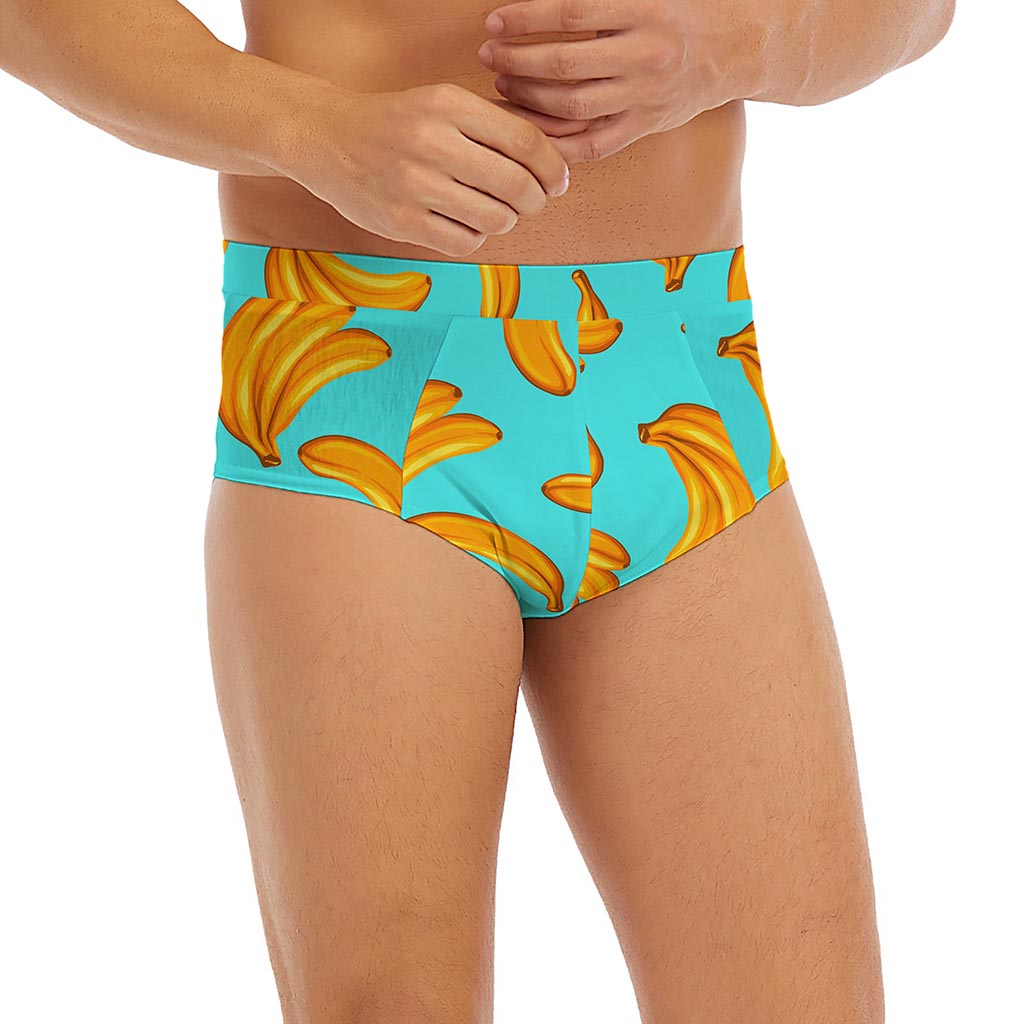 Blue Banana Pattern Print Men's Briefs