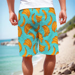 Blue Banana Pattern Print Men's Cargo Shorts