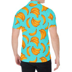 Blue Banana Pattern Print Men's Shirt