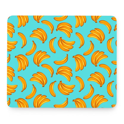 Blue Banana Pattern Print Mouse Pad