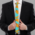 Blue Banana Pattern Print Necktie