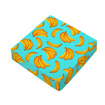 Blue Banana Pattern Print Outdoor Seat Cushion Cover