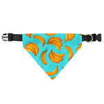 Blue Banana Pattern Print Over The Collar Dog Bandana
