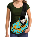 Blue Banana Pattern Print Pet Sling Carrier