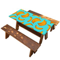 Blue Banana Pattern Print Picnic Table Cover