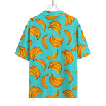 Blue Banana Pattern Print Rayon Hawaiian Shirt