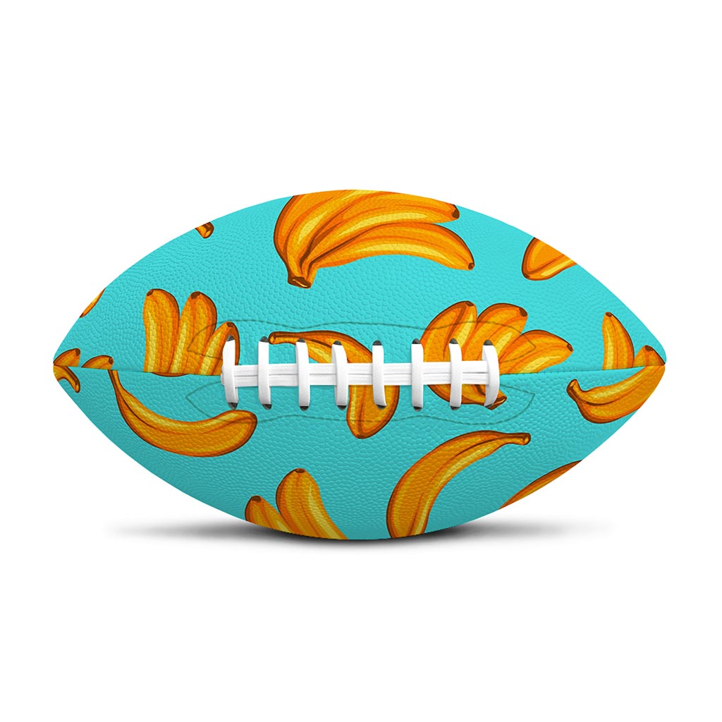 Blue Banana Pattern Print Rugby Ball