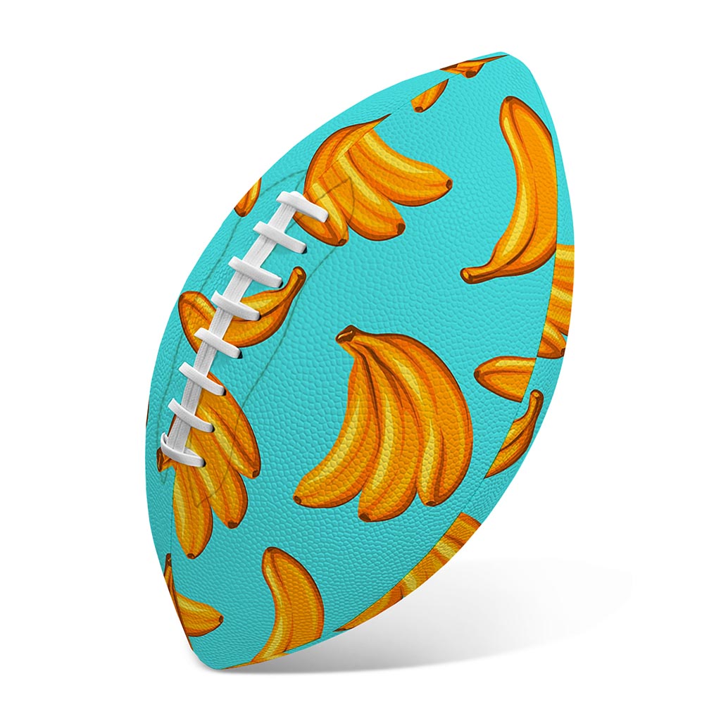 Blue Banana Pattern Print Rugby Ball