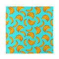 Blue Banana Pattern Print Silk Bandana