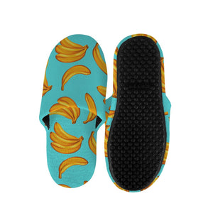 Blue Banana Pattern Print Slippers