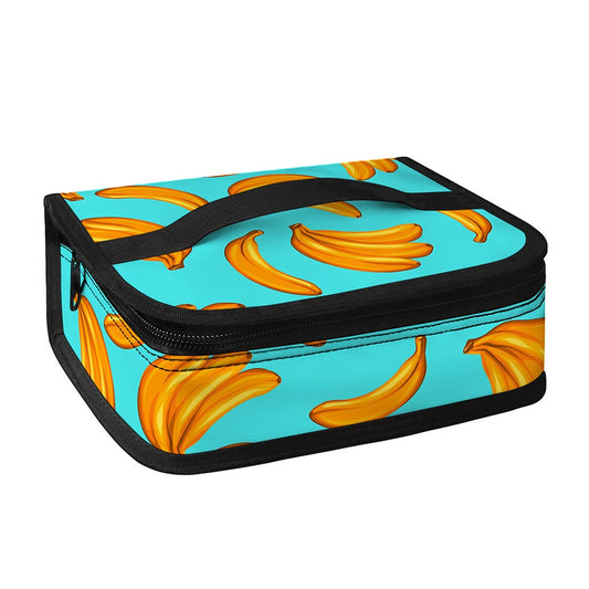 Blue Banana Pattern Print Small Lunch Bag