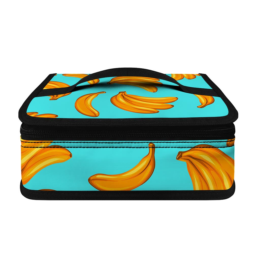 Blue Banana Pattern Print Small Lunch Bag
