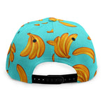 Blue Banana Pattern Print Snapback Cap