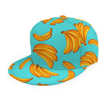 Blue Banana Pattern Print Snapback Cap