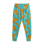 Blue Banana Pattern Print Sweatpants